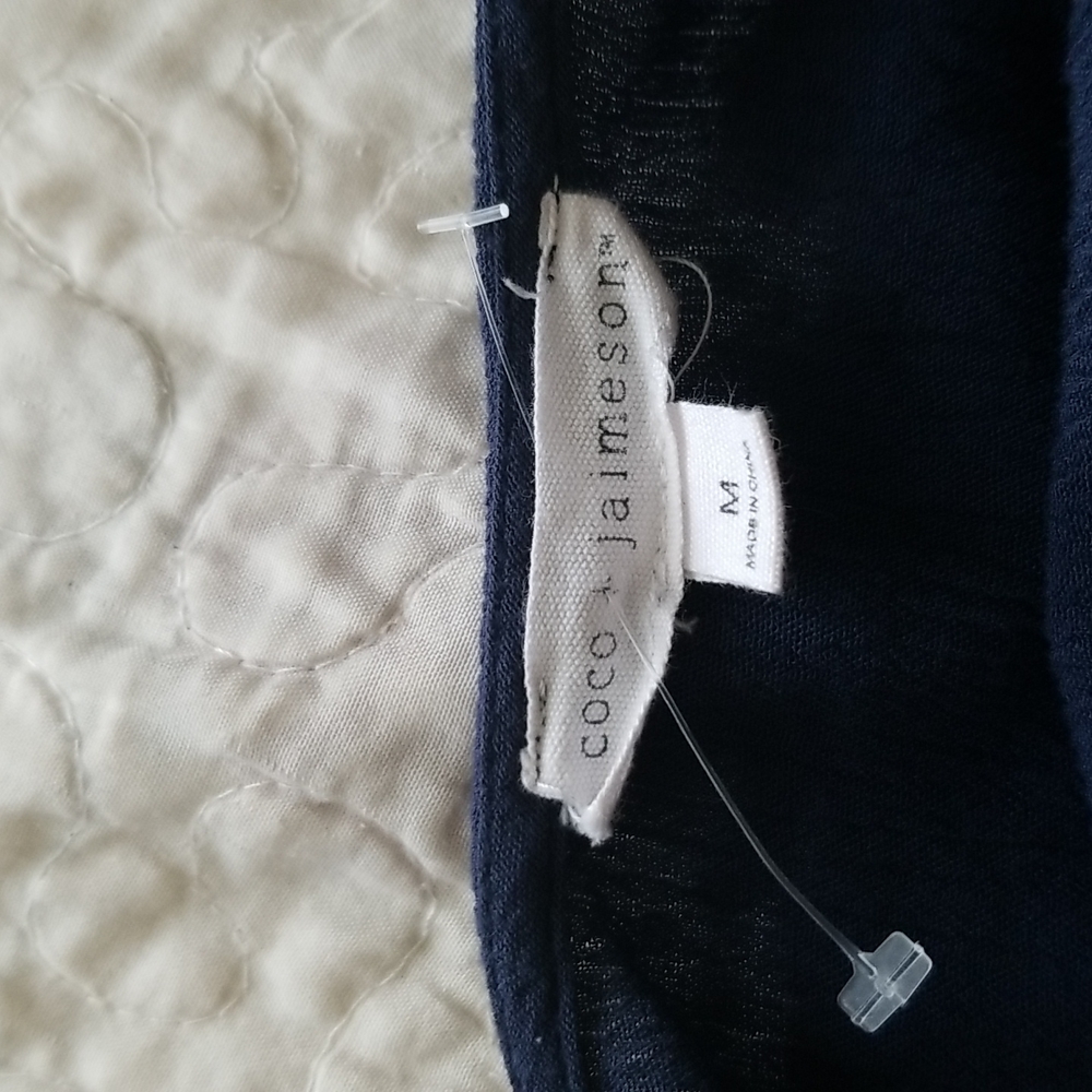 DONATED Coco + Jaimeson Navy Blue Floral Embroidered Romper DONATING 3/19 - Picture 7 of 10